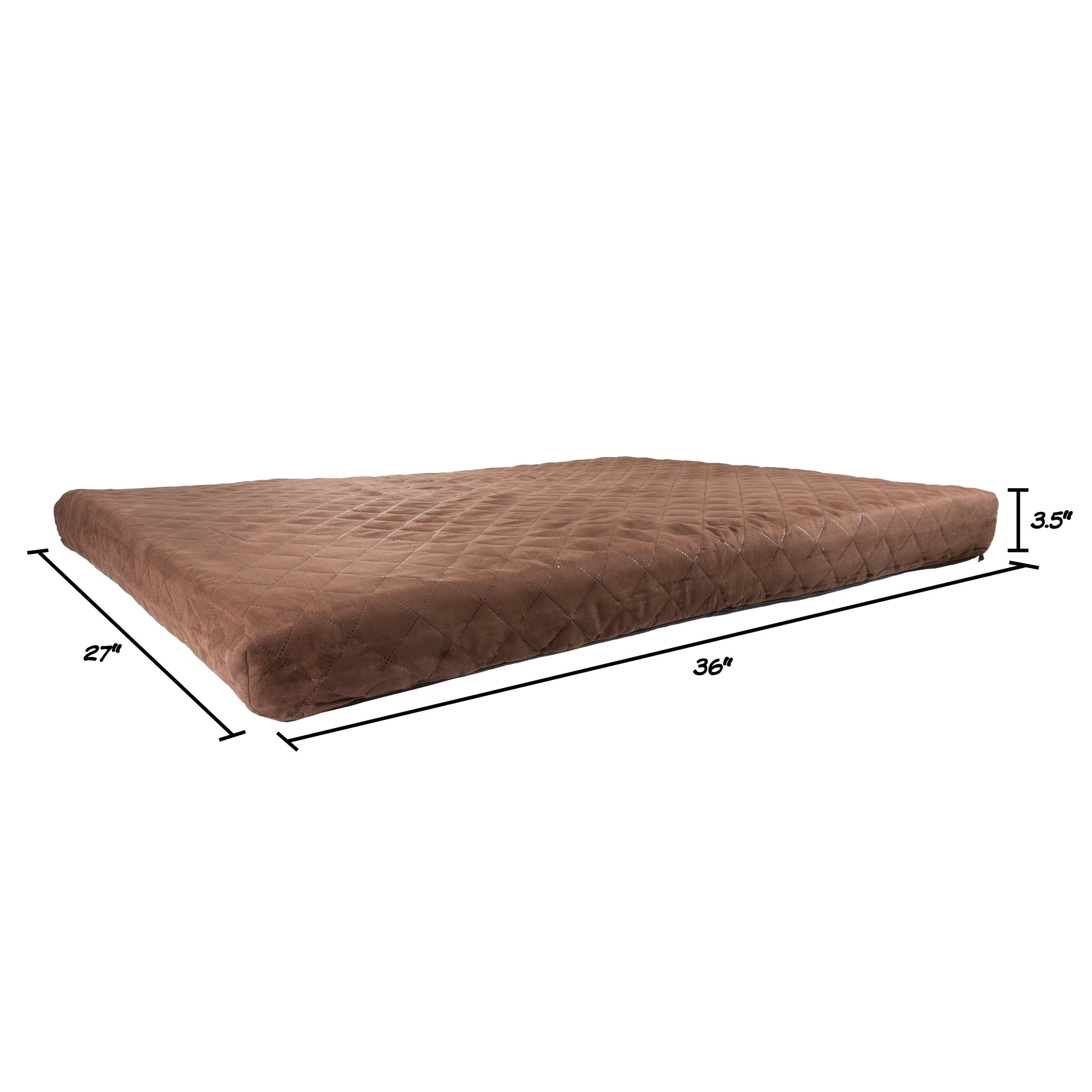 PETMAKER 36in Water-Resistant Dog Bed with Removable Washable Cover (Brown)