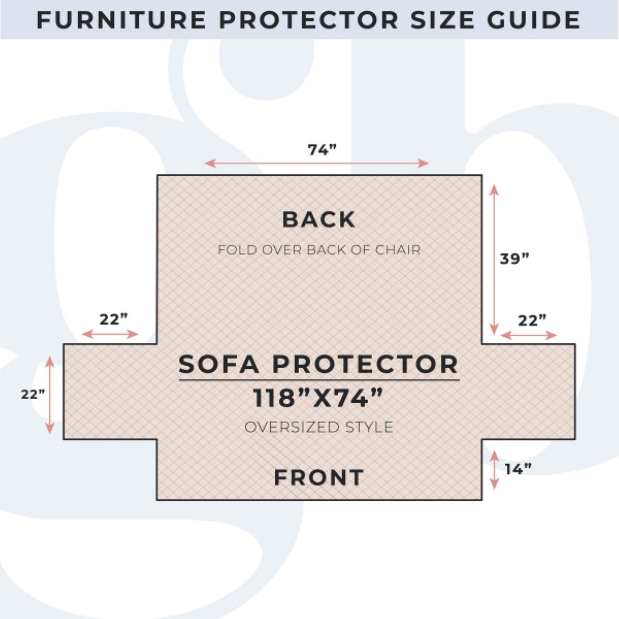 Great Bay Home Patchwork Scalloped Reversible Washable Pet Furniture Protector  (74" Sofa, Navy)