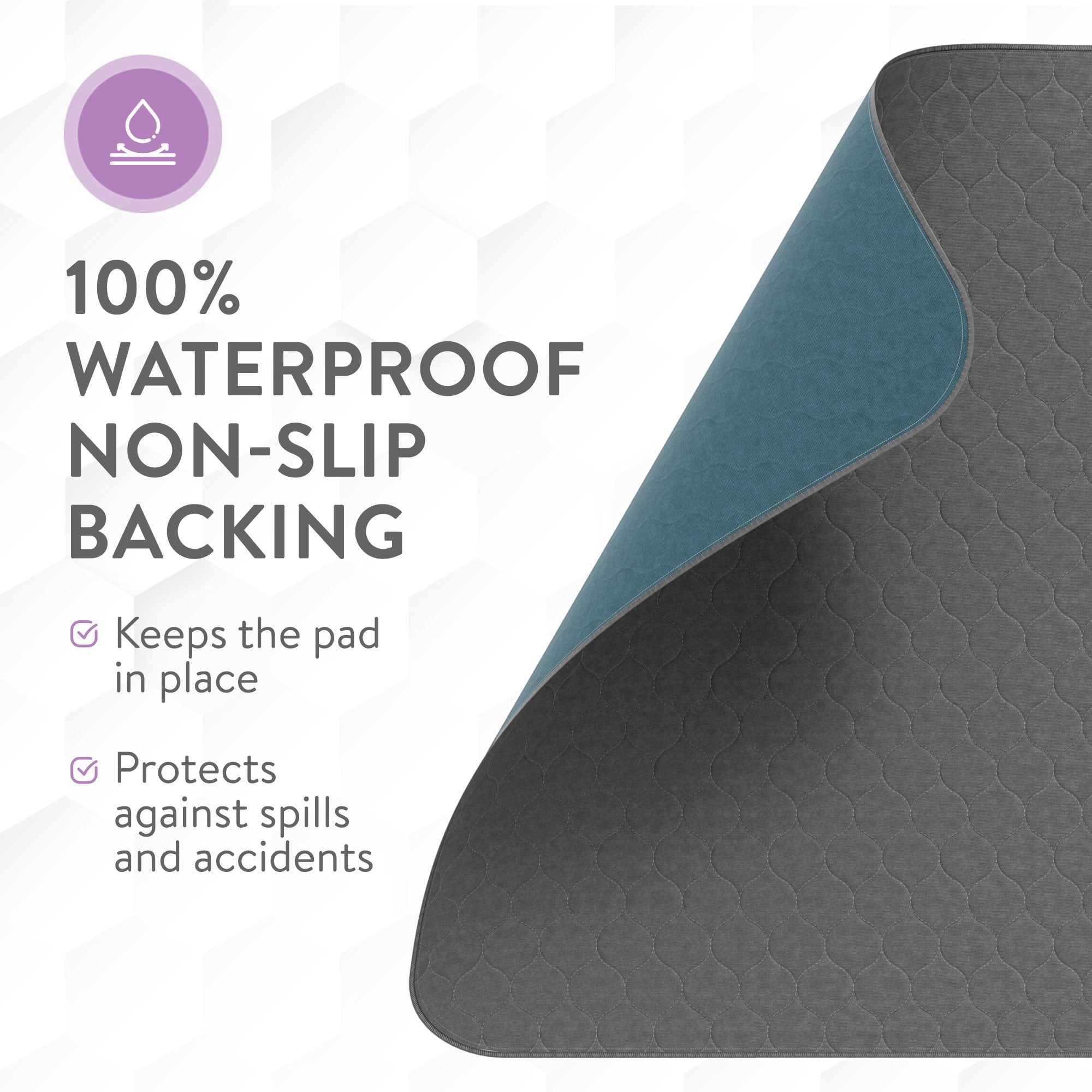 Inspire Underpads,  Reusable  Bed Pads Washable Waterproof, Comfort Fit, Extra Long 34 x 36 (2 Count)
