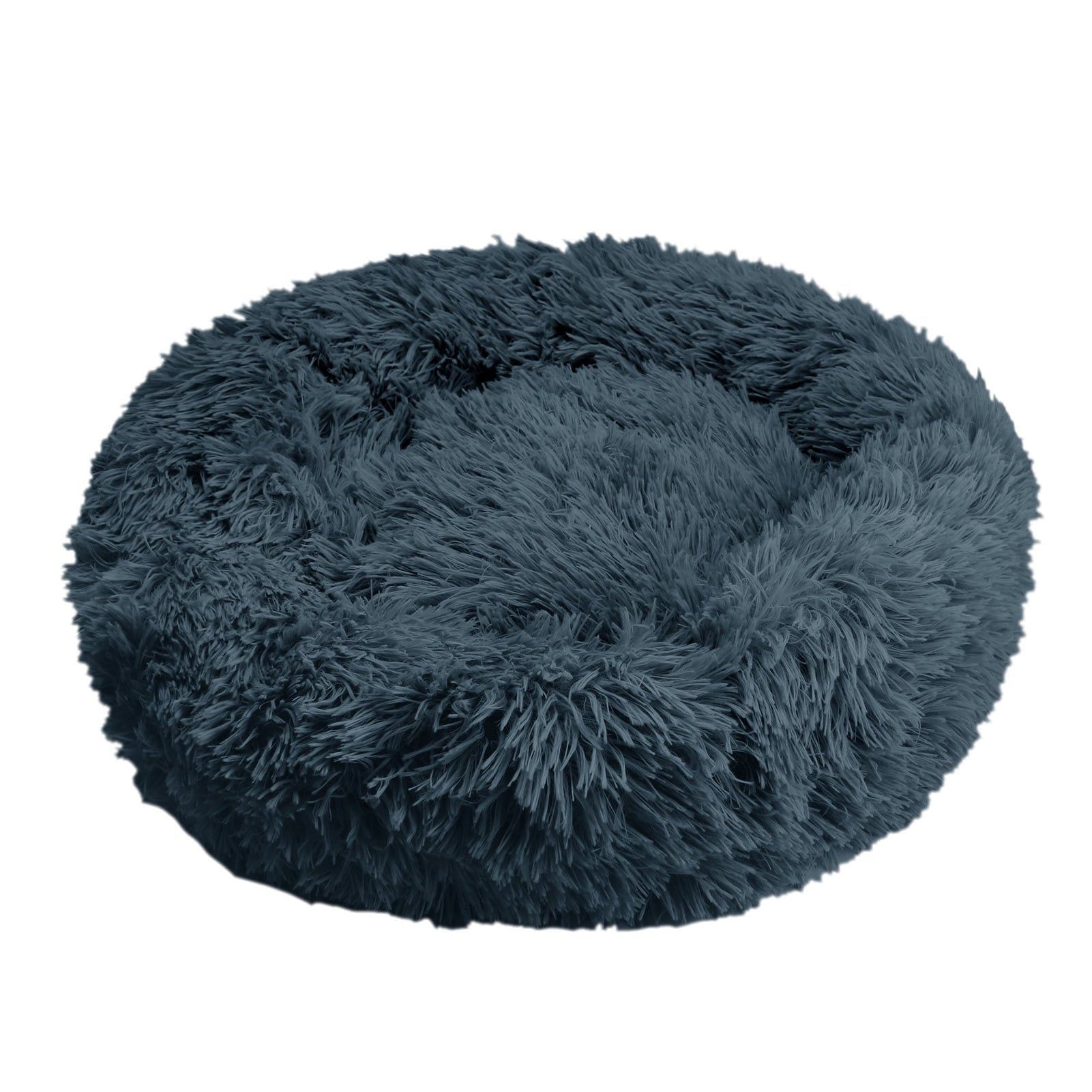 NEWEEN Calming Dog & Cat Bed, Anti-Anxiety Donut Cuddler Warming Cozy Soft Round Bed, Fluffy Faux Fur Plush Cushion Bed for Small Medium Dogs and Cats (20")
