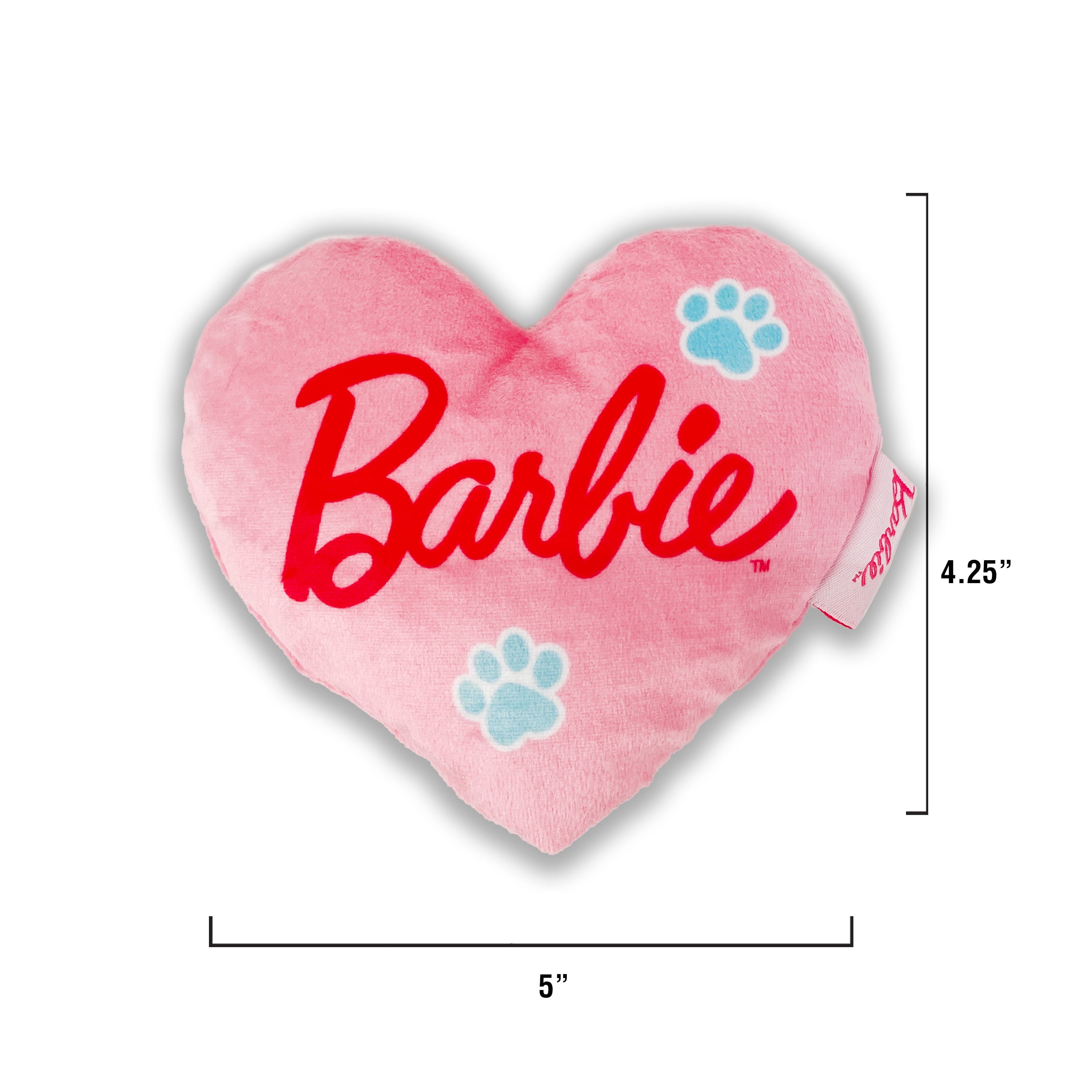 Megatoys Barbie Small Pet Bed, Plush Car Bed with 2 Crinkle Barbie-Themed Toys, Pink