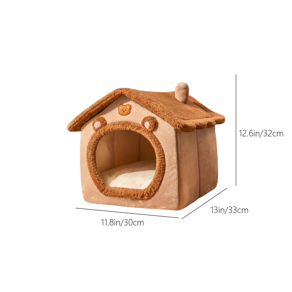 Egmy Dog House, Indoor Foldable Soft Kennel Bed, Warm Cats House Puppy Cave with Cushion, for Small Medium Large Dogs Cats