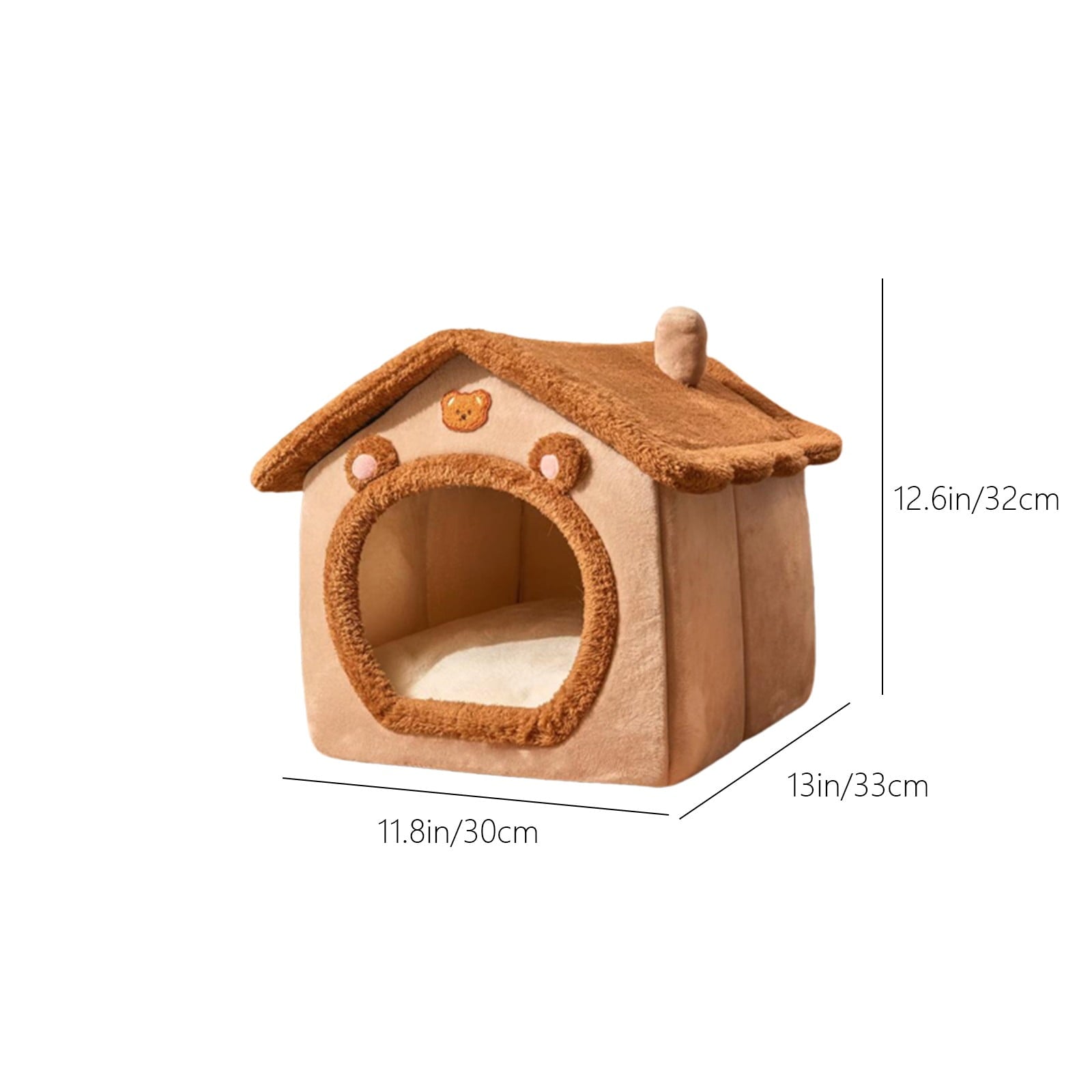 Egmy Dog House, Indoor Foldable Soft Kennel Bed, Warm Cats House Puppy Cave with Cushion, for Small Medium Large Dogs Cats