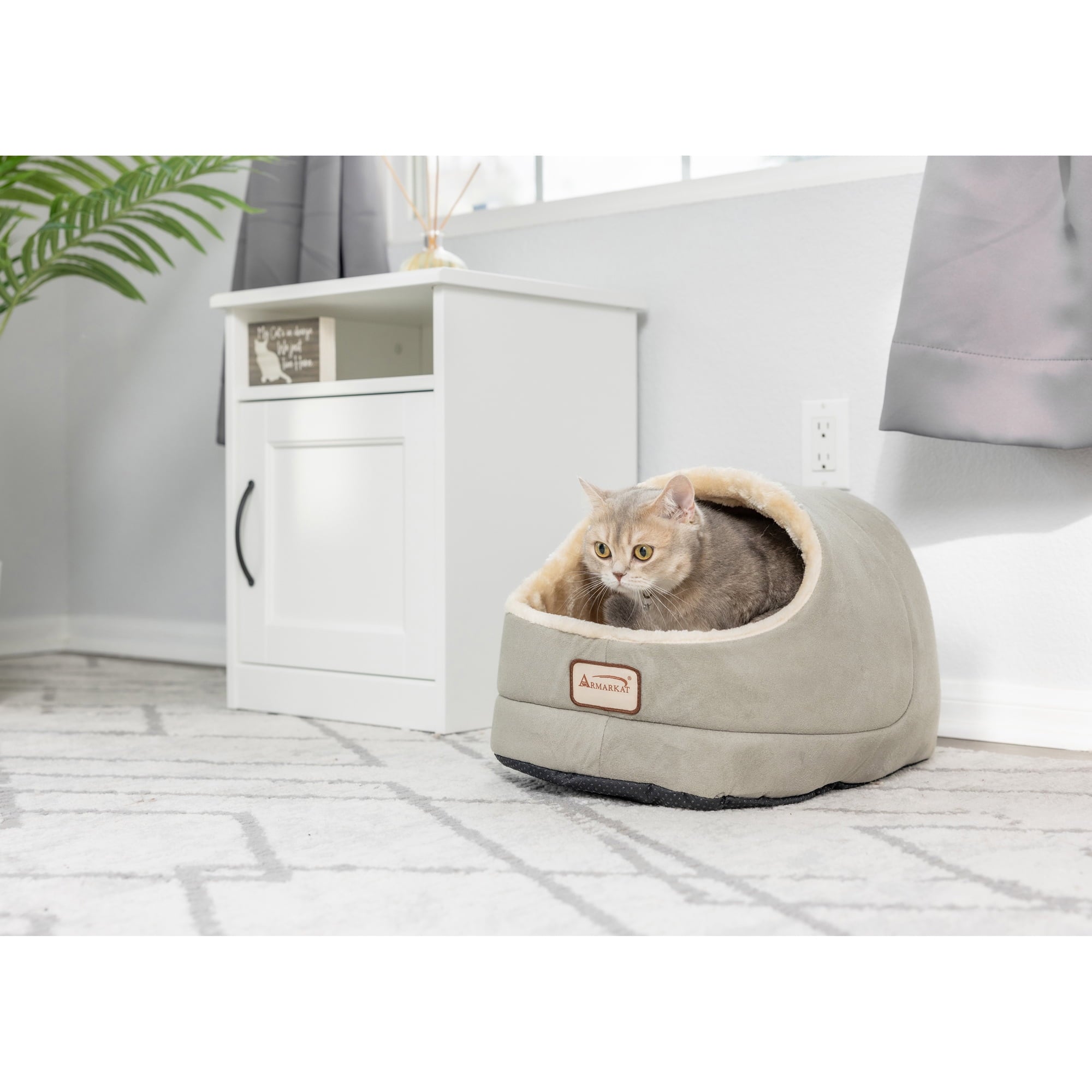 Armarkat Sage Green Cat Bed Size, 18-Inch by 14-Inch, C18HHL/MH