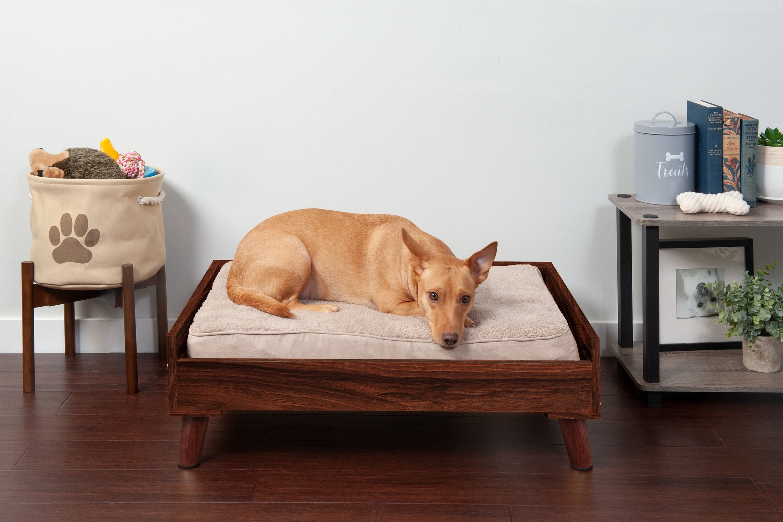 FurHaven Pet Products Bed Frame for Pet Beds - Walnut, Medium