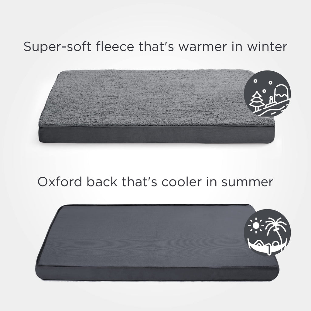 Large Dog Bed with Orthopedic Memory Foam Mattress Edition Pet Bed for Dogs & Cats, Jumbo, 40"x30", Up to 90lbs, Waterproof Liner & Washable Cover