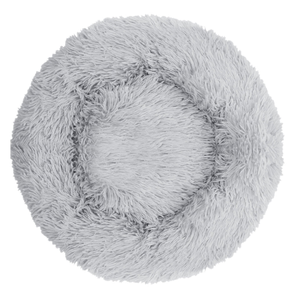 NEWEEN Calming Dog & Cat Bed, Anti-Anxiety Donut Cuddler Warming Cozy Soft Round Bed, Fluffy Faux Fur Plush Cushion Bed for Small Medium Dogs and Cats (20")