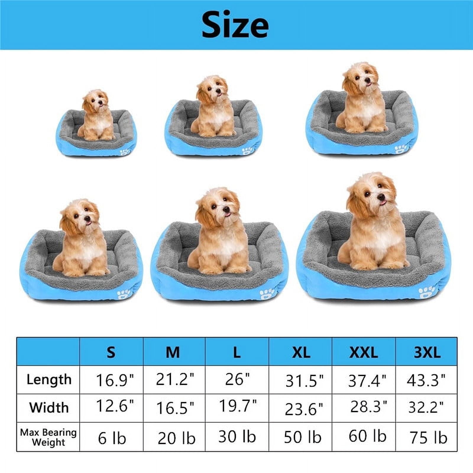 Dog Beds for Medium Dogs, Rectangle, Washable, Comfortable and Breathable Pet Sofa Warming Orthopedic for Dog