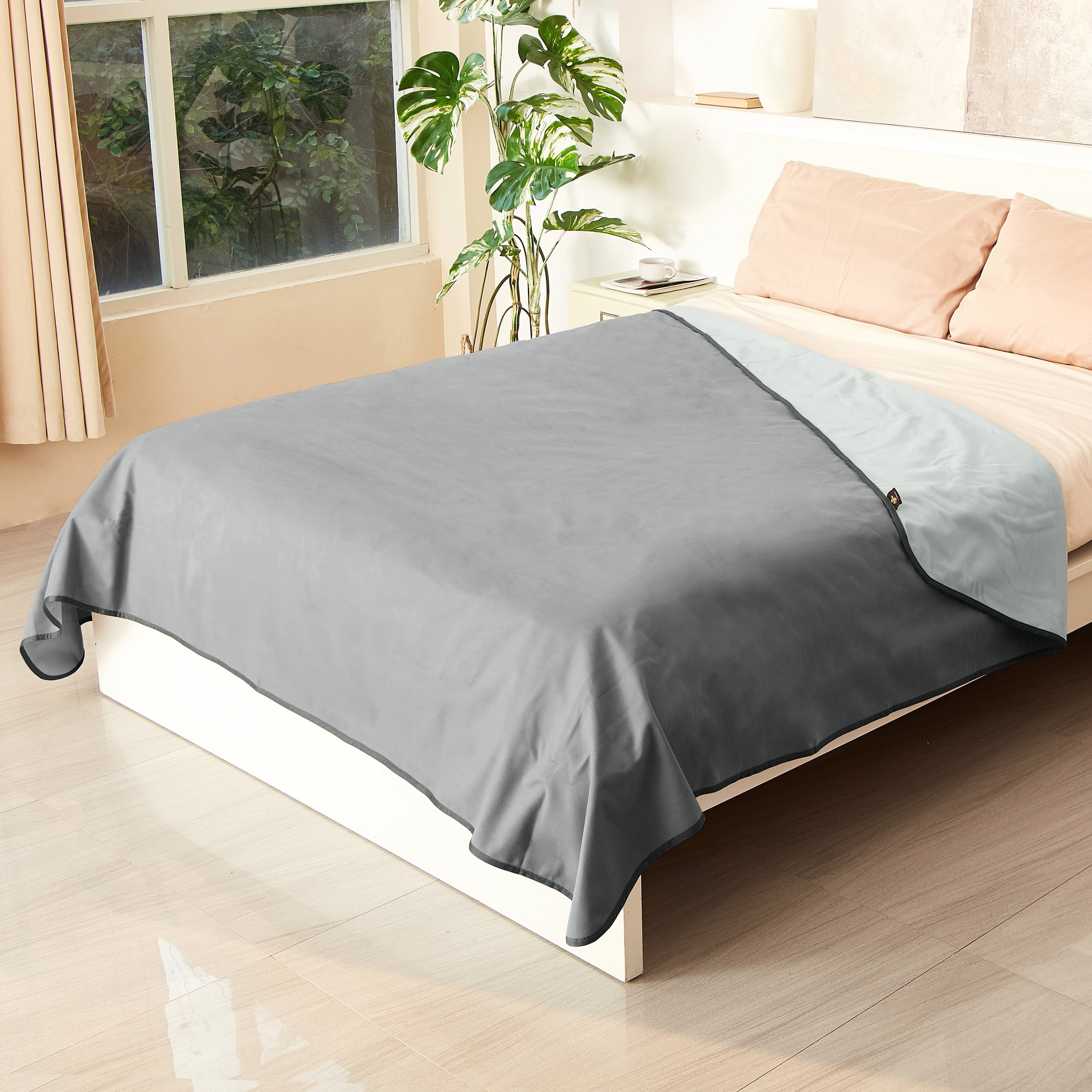 Catalonia Waterproof Throw Blankets for Beds, All Ages, People and Pets, Camel/Taupe, 60" x 80"