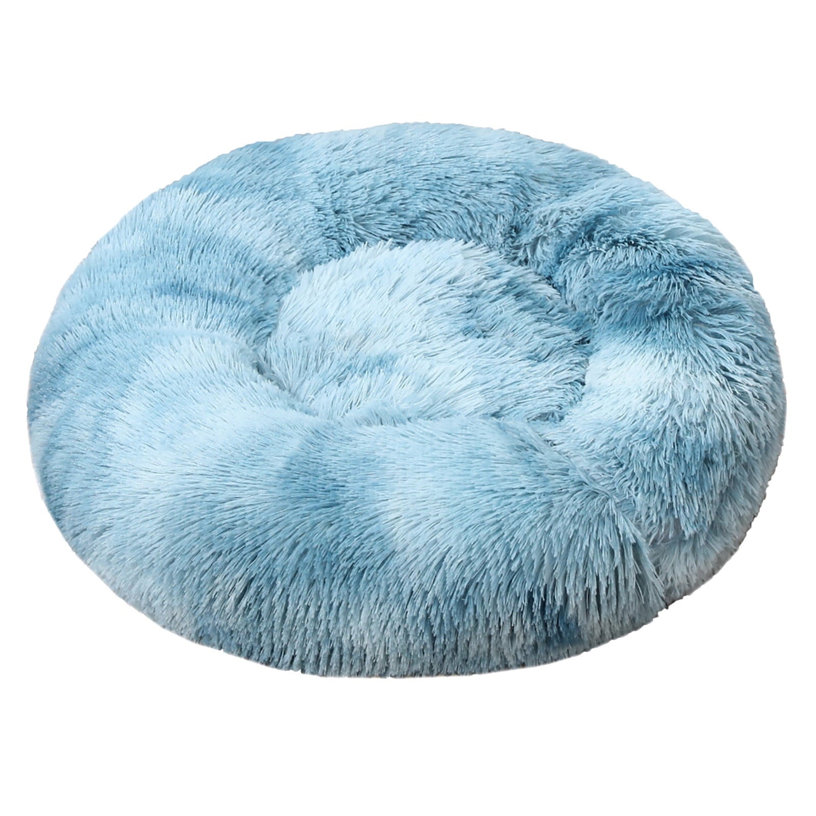 FNOCHY WINTER Calming Dog Beds for Small Medium Large Dogs - Round Donut Machine Washable Dog Bed, Anti-Slip Faux Fur Fluffy Donut Cuddler Cat Bed, Multiple Sizes XS-XXL