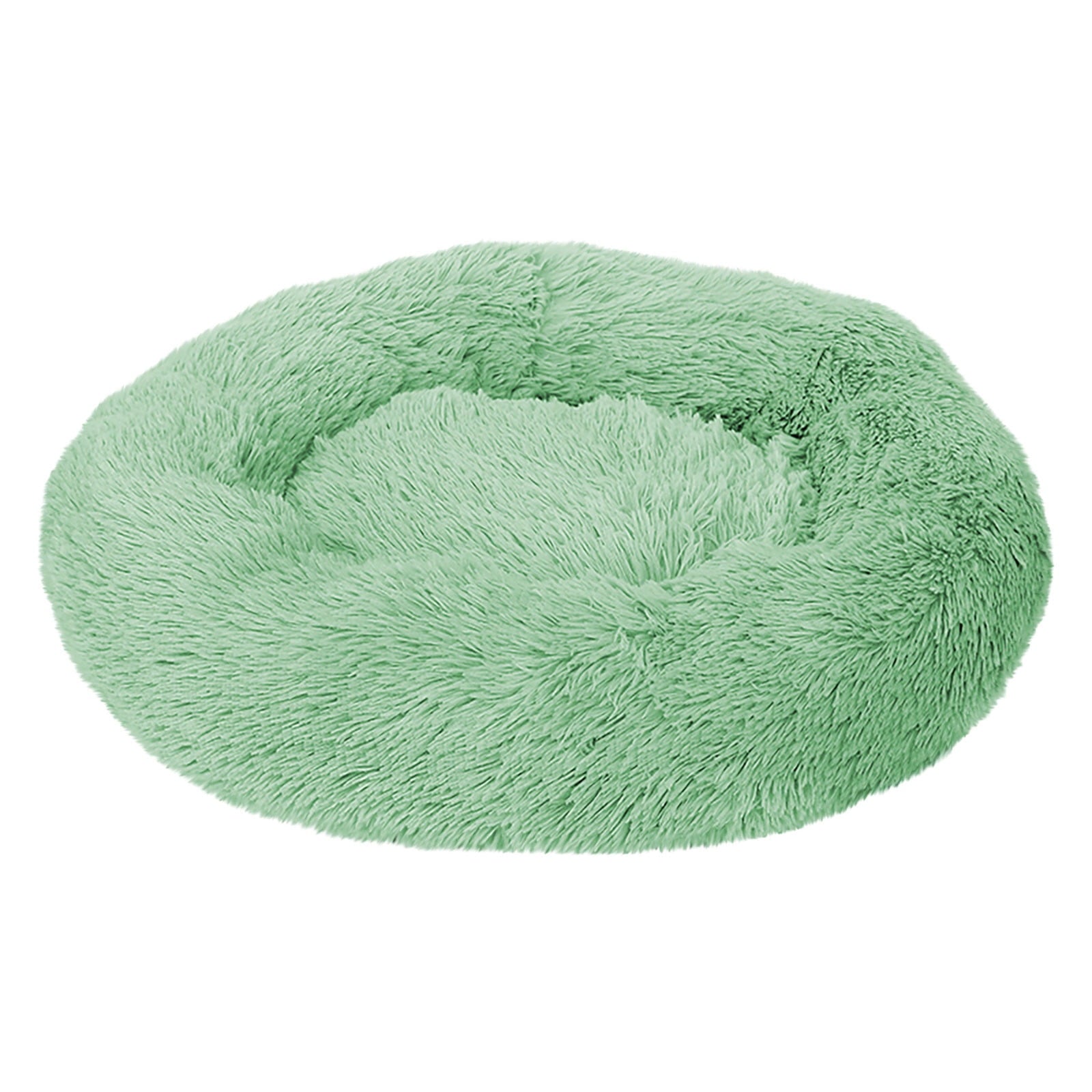 FNOCHY WINTER Calming Dog Beds for Small Medium Large Dogs - Round Donut Machine Washable Dog Bed, Anti-Slip Faux Fur Fluffy Donut Cuddler Cat Bed, Multiple Sizes XS-XXL