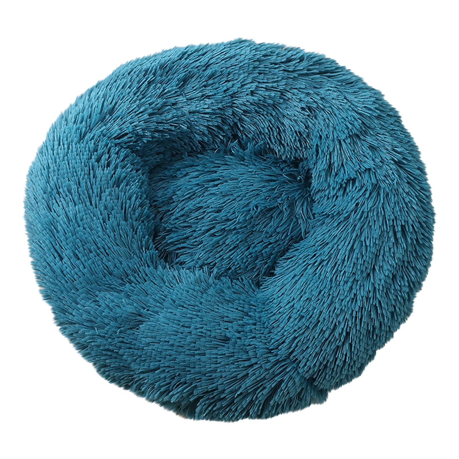 FNOCHY WINTER Calming Dog Beds for Small Medium Large Dogs - Round Donut Machine Washable Dog Bed, Anti-Slip Faux Fur Fluffy Donut Cuddler Cat Bed, Multiple Sizes XS-XXL