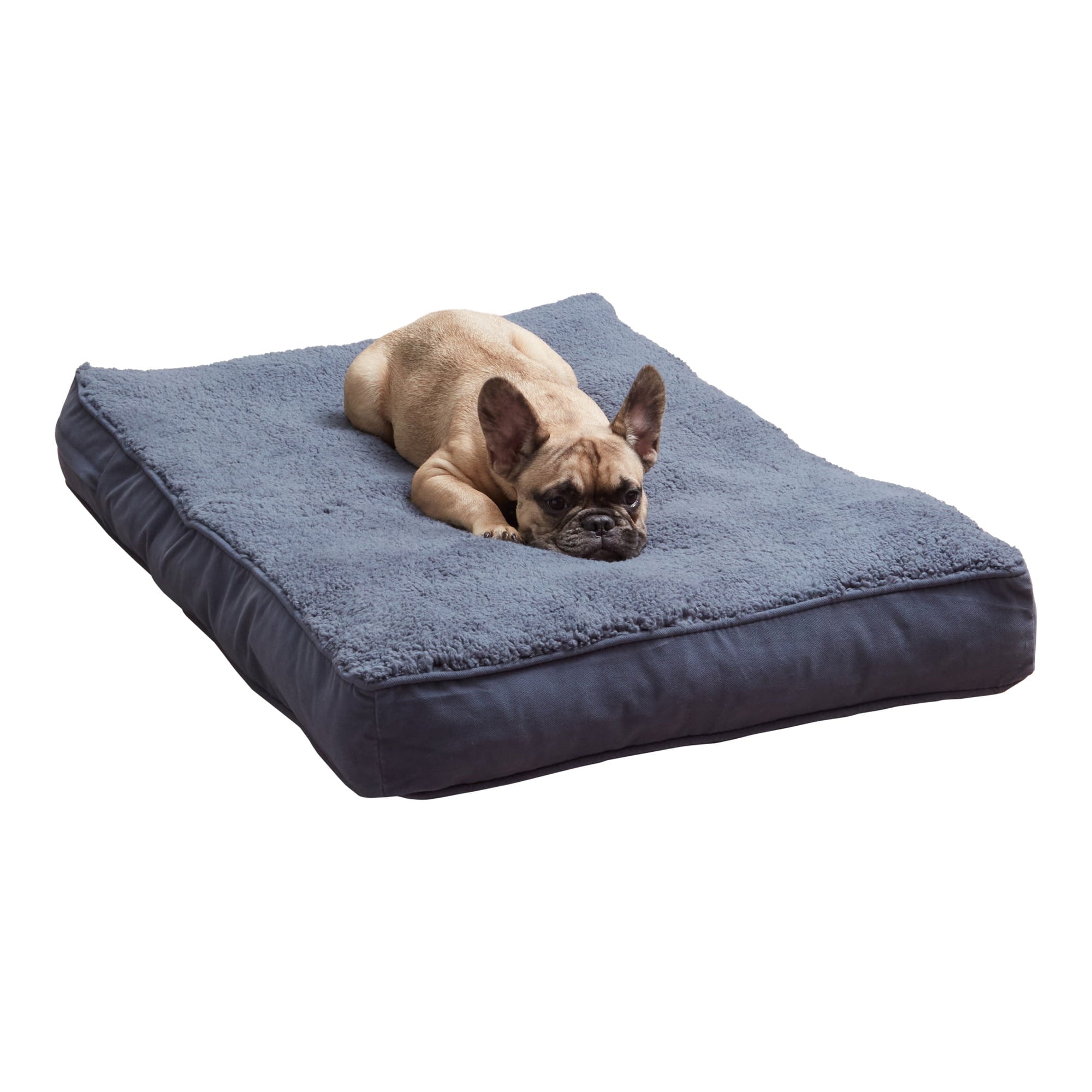 Happy Hounds Daisy Deluxe Sherpa Supportive Dog Bed, Crimson, Large (48 x 36 in.)