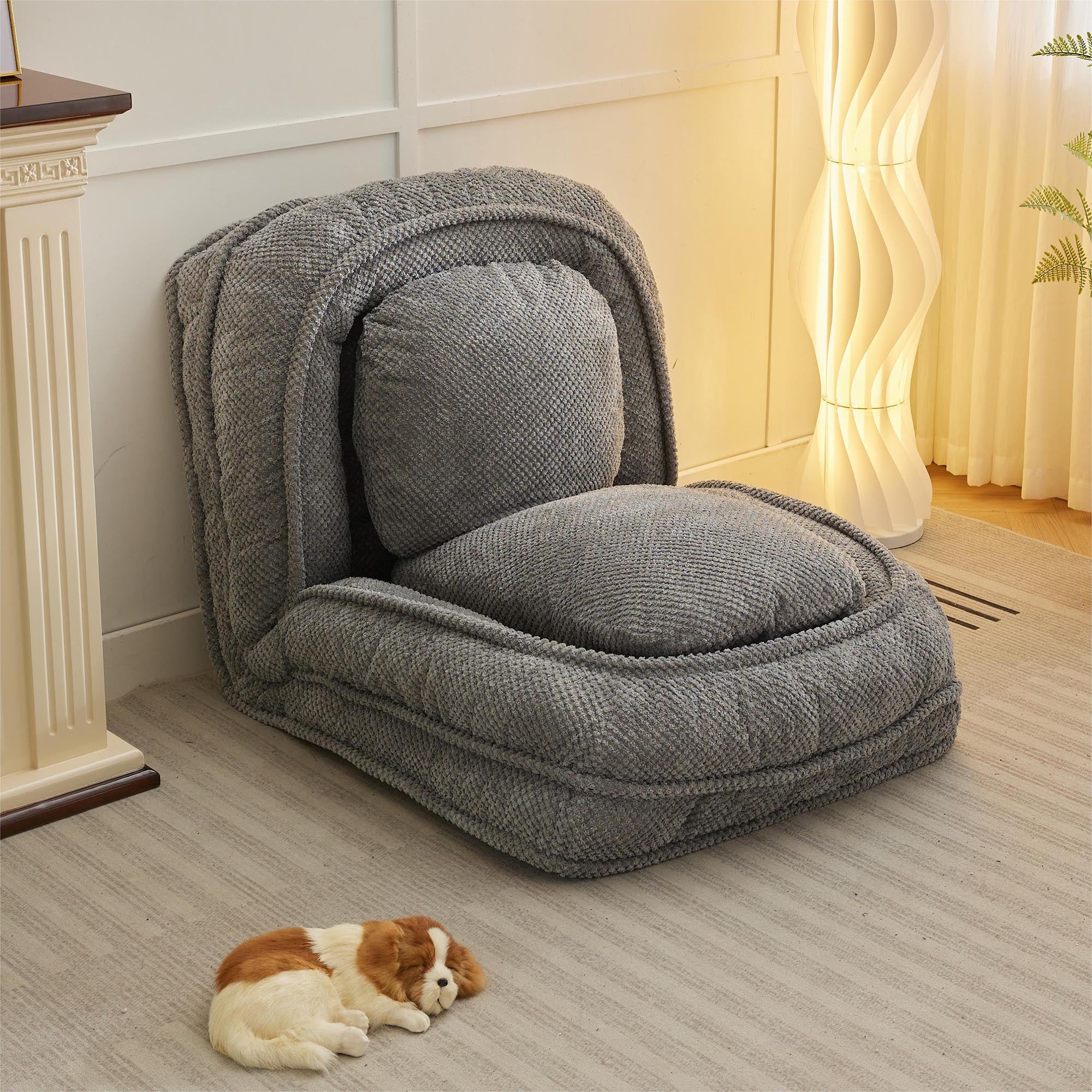 Human Dog Bed ,Lazy Sofa Couch ,5 Adjustable Position,sit,sleep,fold,suit to put in bedroom, living room ,Space Saving Design