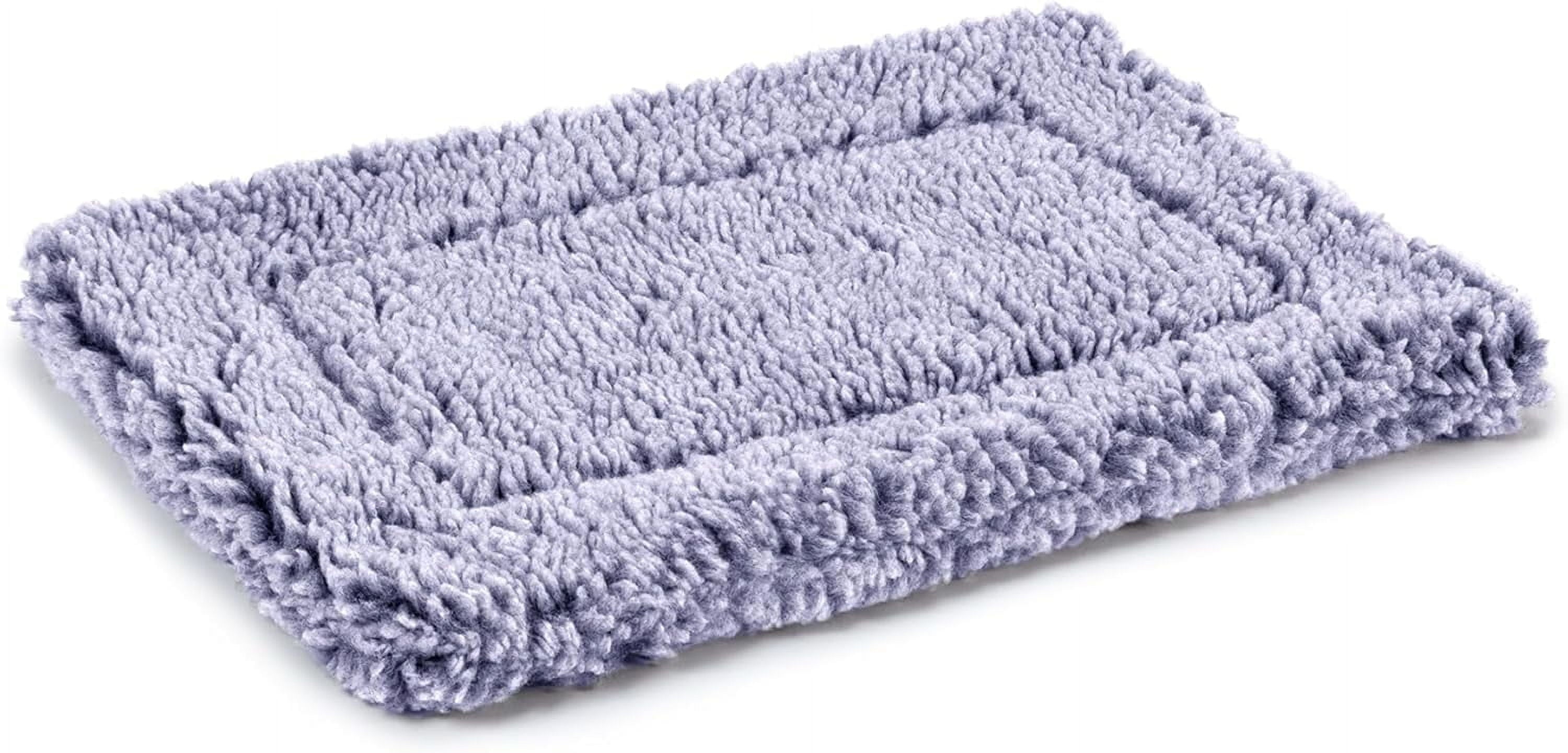 PELZIN Stoutwool Indestructible Dog Bed - Fluffy Chew Proof Dog Crate Pad - Tough Kennel Pad for Aggressive Chewers - Washable, Ideal for Large Breeds & Fits 36-Inch Crate - 35"x22", Charcoal