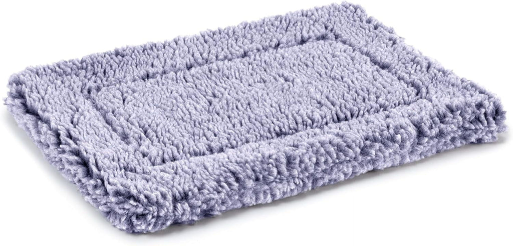 PELZIN Stoutwool Indestructible Dog Bed - Fluffy Chew Proof Dog Crate Pad - Tough Kennel Pad for Aggressive Chewers - Washable, Ideal for Large Breeds & Fits 36-Inch Crate - 35"x22", Charcoal