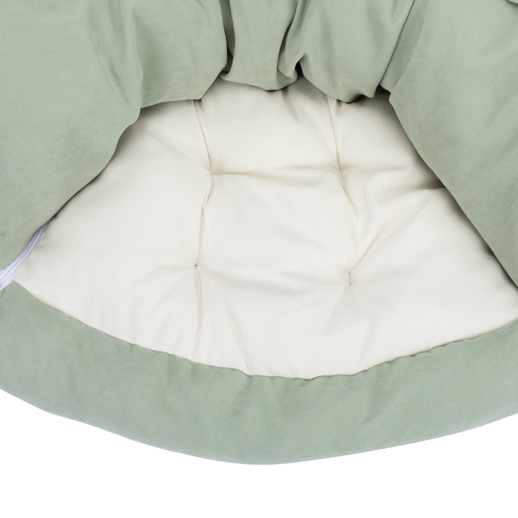 Coziwow 2-in-1 Cat Tunnel Tube Cat Tunnel Bed W/ Washable Bed Collapsible Kitty Toy, Green