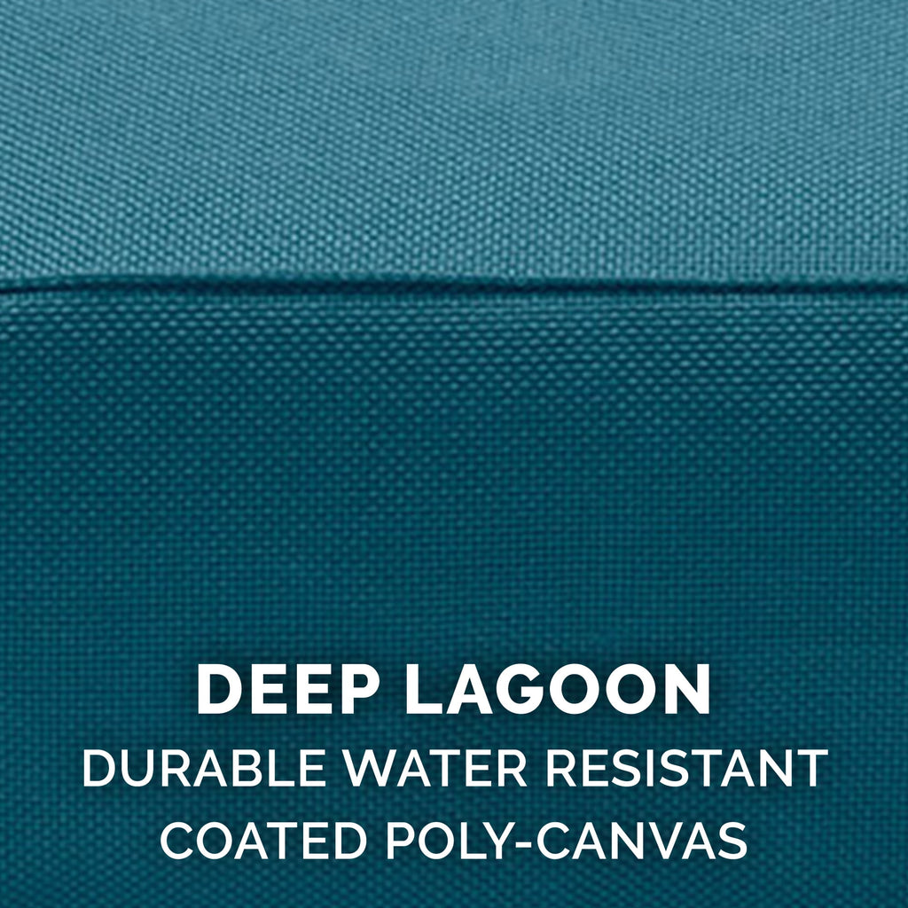 FurHaven Pet Products Indoor/Outdoor Oxford Orthopedic Deluxe Mattress Pet Bed for Dogs & Cats - Deep Lagoon, Medium