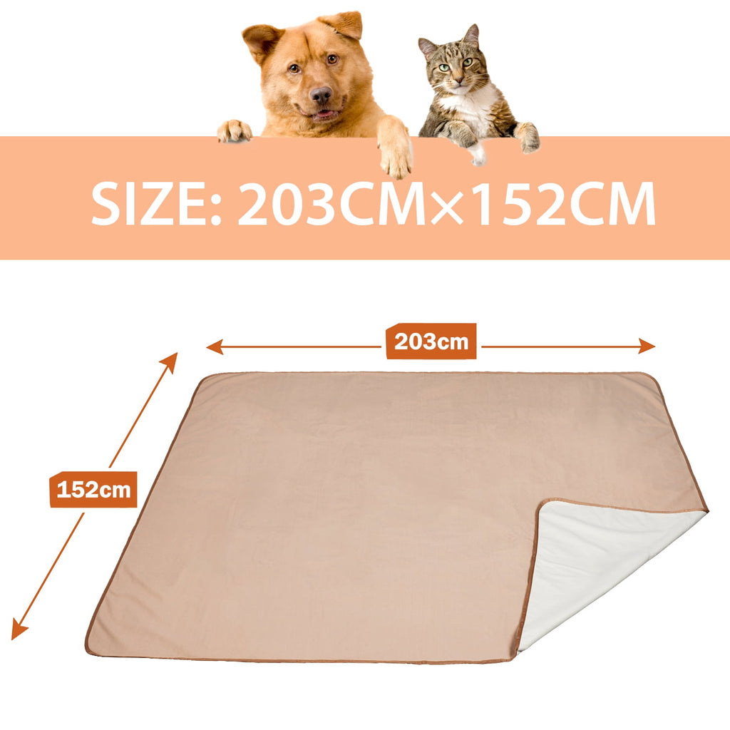 Catalonia Waterproof Throw Blankets for Beds, All Ages, People and Pets, Camel/Taupe, 60" x 80"