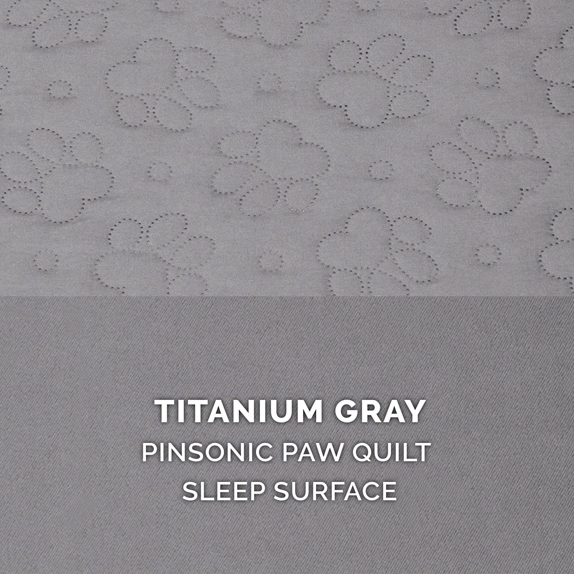 FurHaven Pet Products | Paw-Quilted Deluxe L-Chaise Full Support Solid Orthopedic Sofa Pet Bed for Dogs & Cats - Titanium, Jumbo