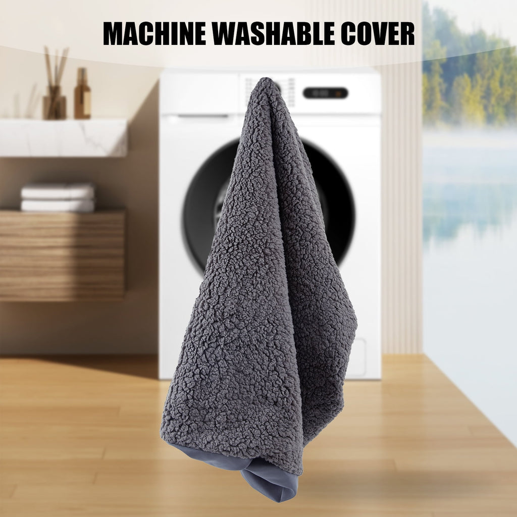AMQTSLM Dog Bed Cover, Soft Plush Dog Bed Covers Replacement Washable, Waterproof & Removable Pet Bed External Cover, 36 x 27 inches, Cover Only
