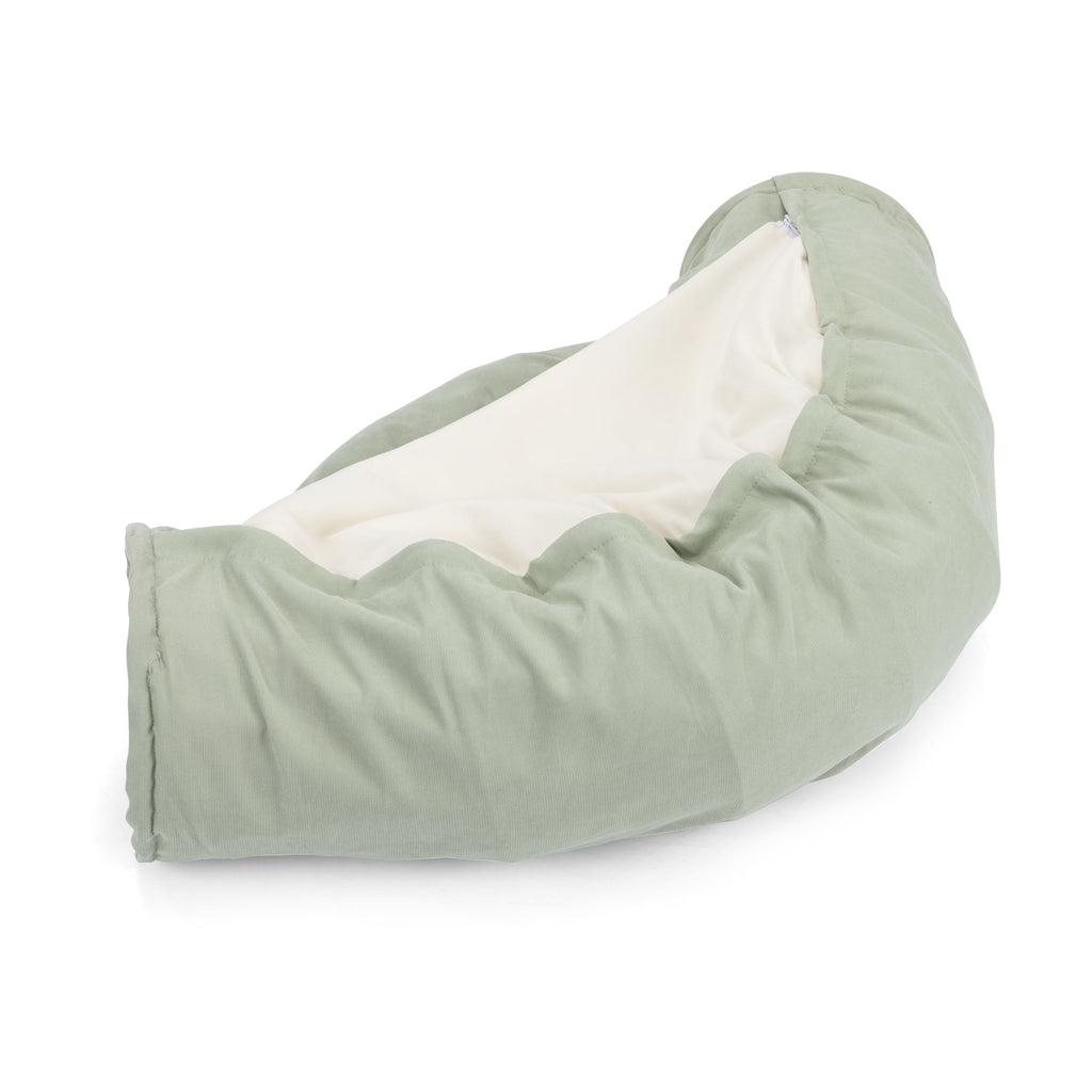 Coziwow 2-in-1 Cat Tunnel Tube Cat Tunnel Bed W/ Washable Bed Collapsible Kitty Toy, Green